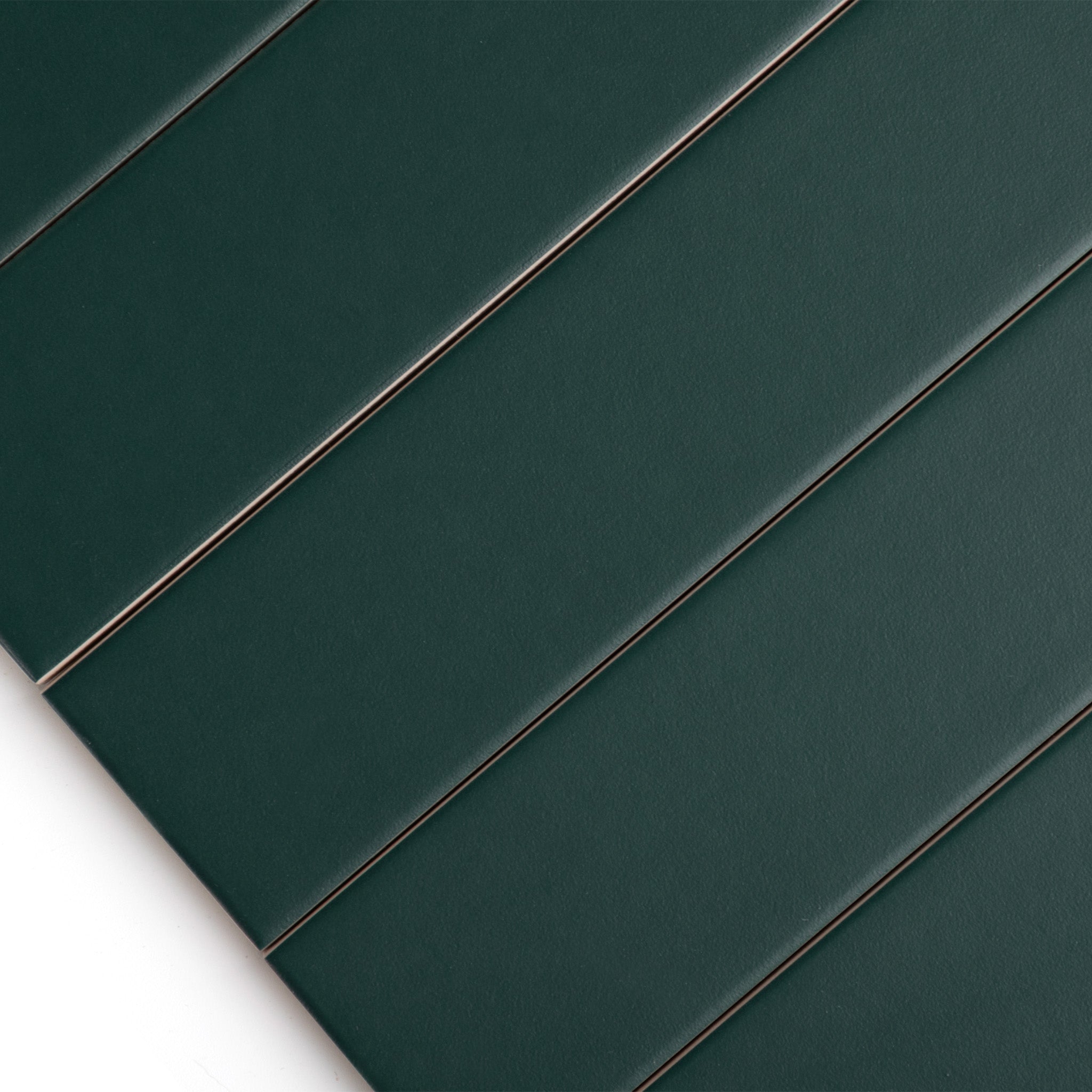 Fluted Emerald Plain Wall Tile