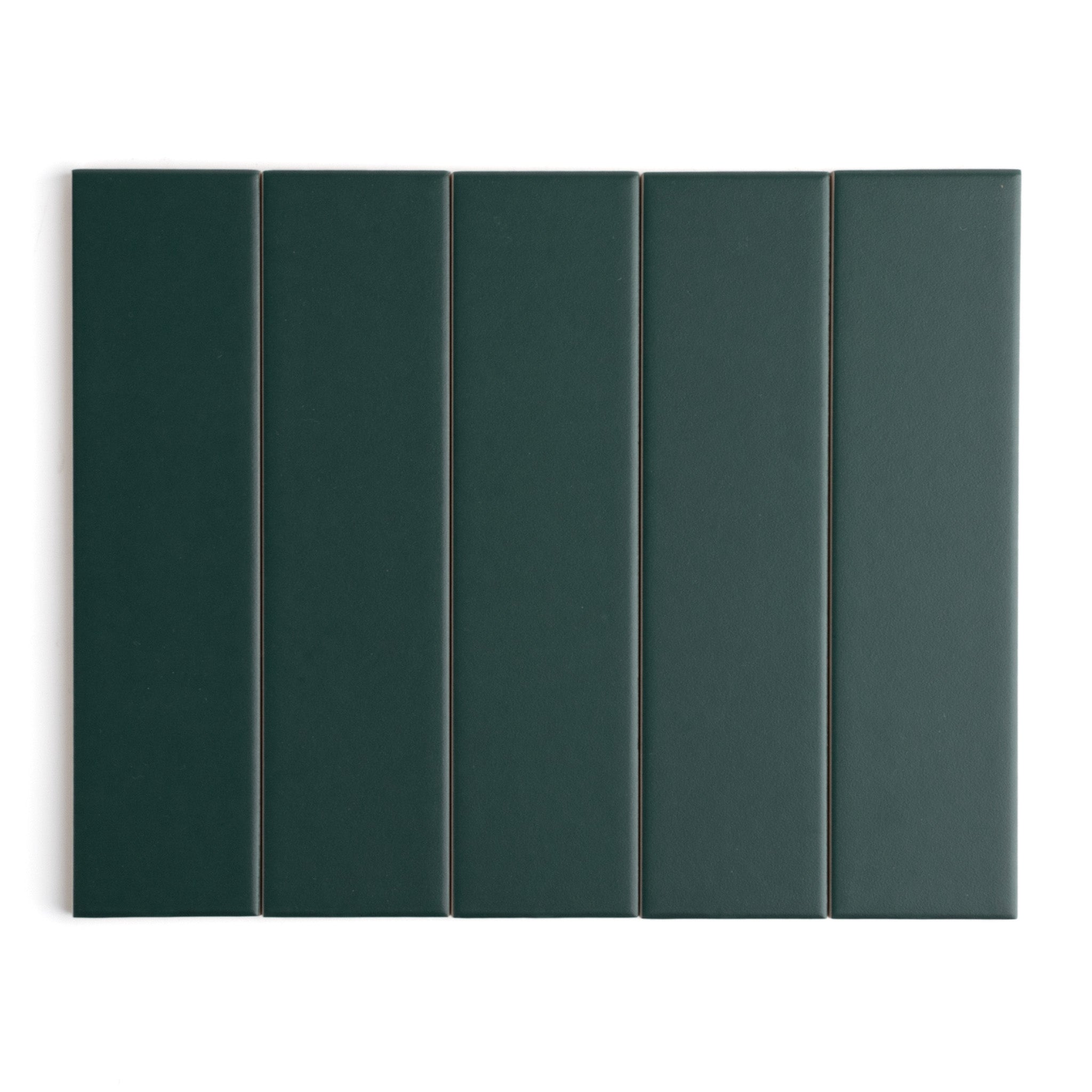 Fluted Emerald Plain Wall Tile
