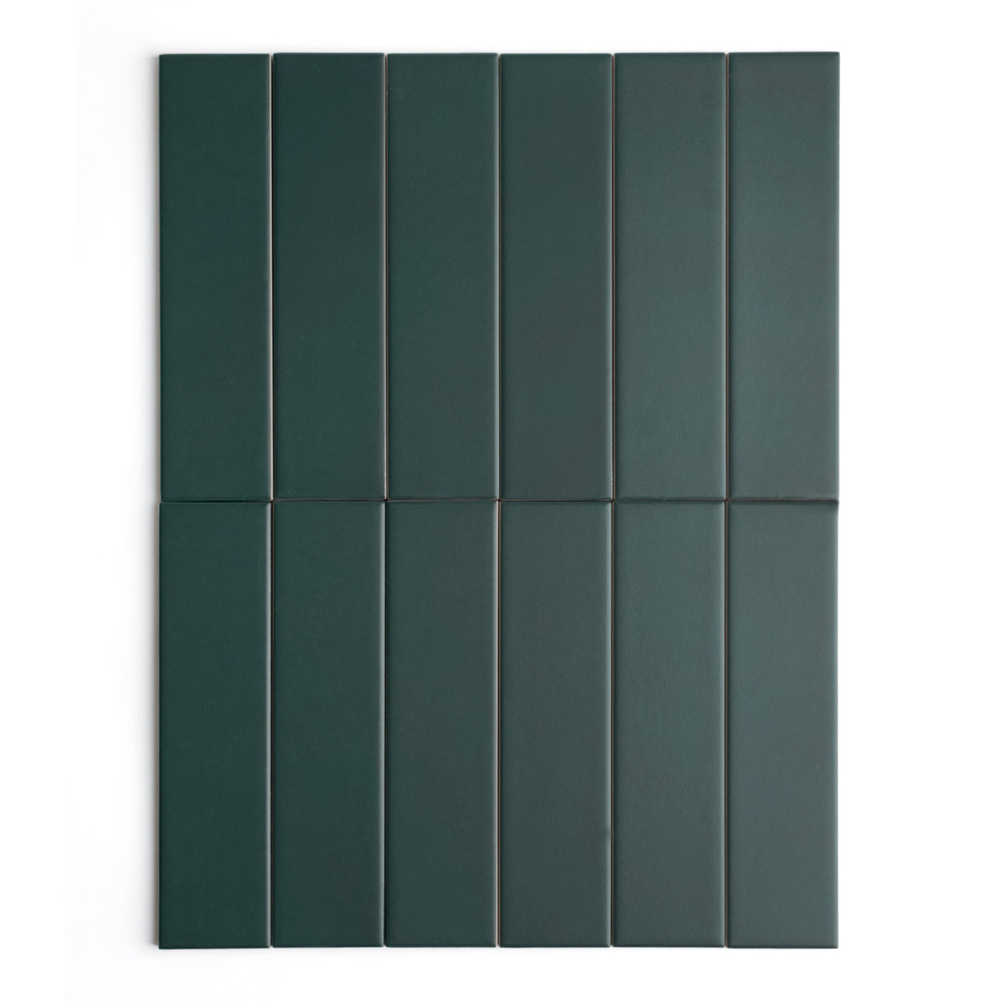 Fluted Emerald Plain Wall Tile