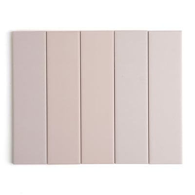 Fluted Pink Plain Wall Tile