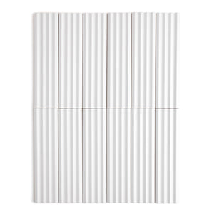 Fluted Snow Decor Wall Tile
