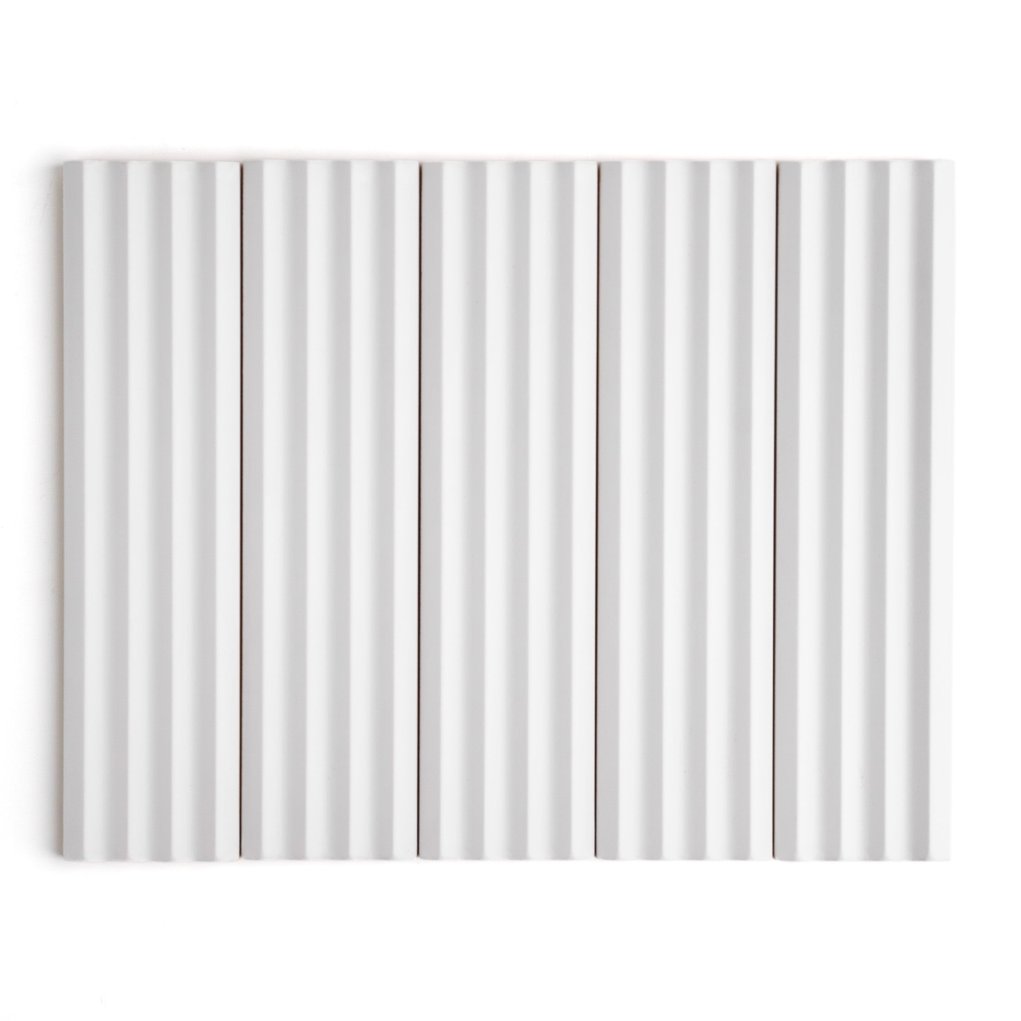 Fluted Snow Decor Wall Tile