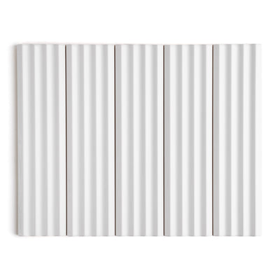 Fluted Snow Gloss Decor Wall Tile