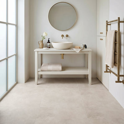 Habitat Ivory Concrete Effect Tile