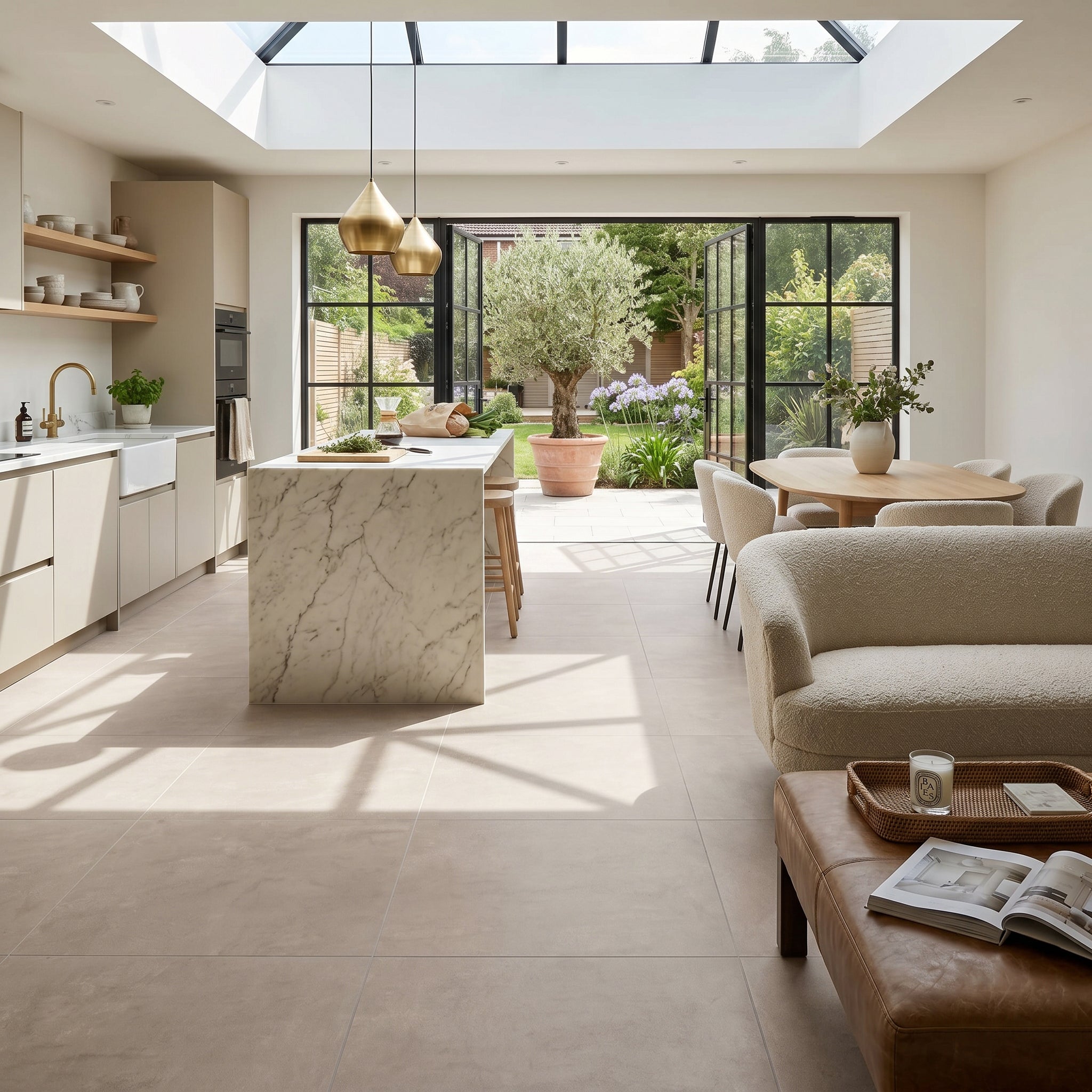 Habitat Taupe Concrete Effect Tile