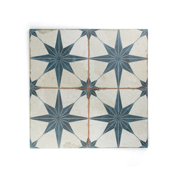 Heritage Star Blue Patterned Tile