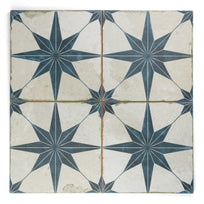 Heritage Star Blue Patterned Tile