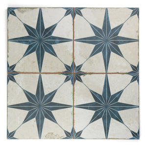 Heritage Star Blue Patterned Tile