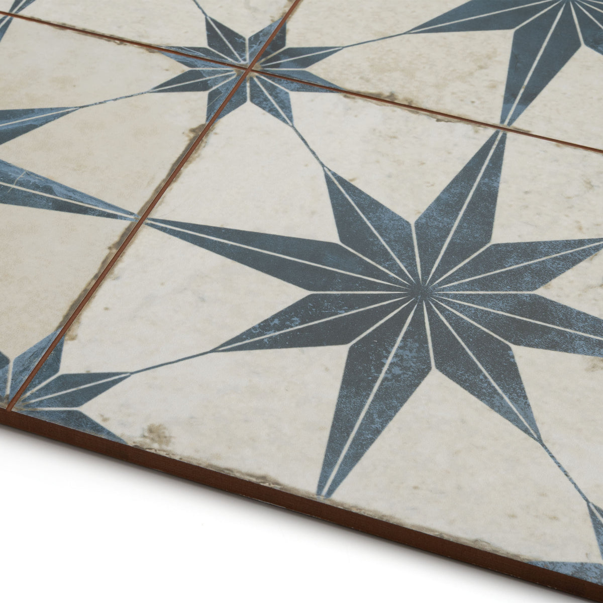 Heritage Star Blue Patterned Tile