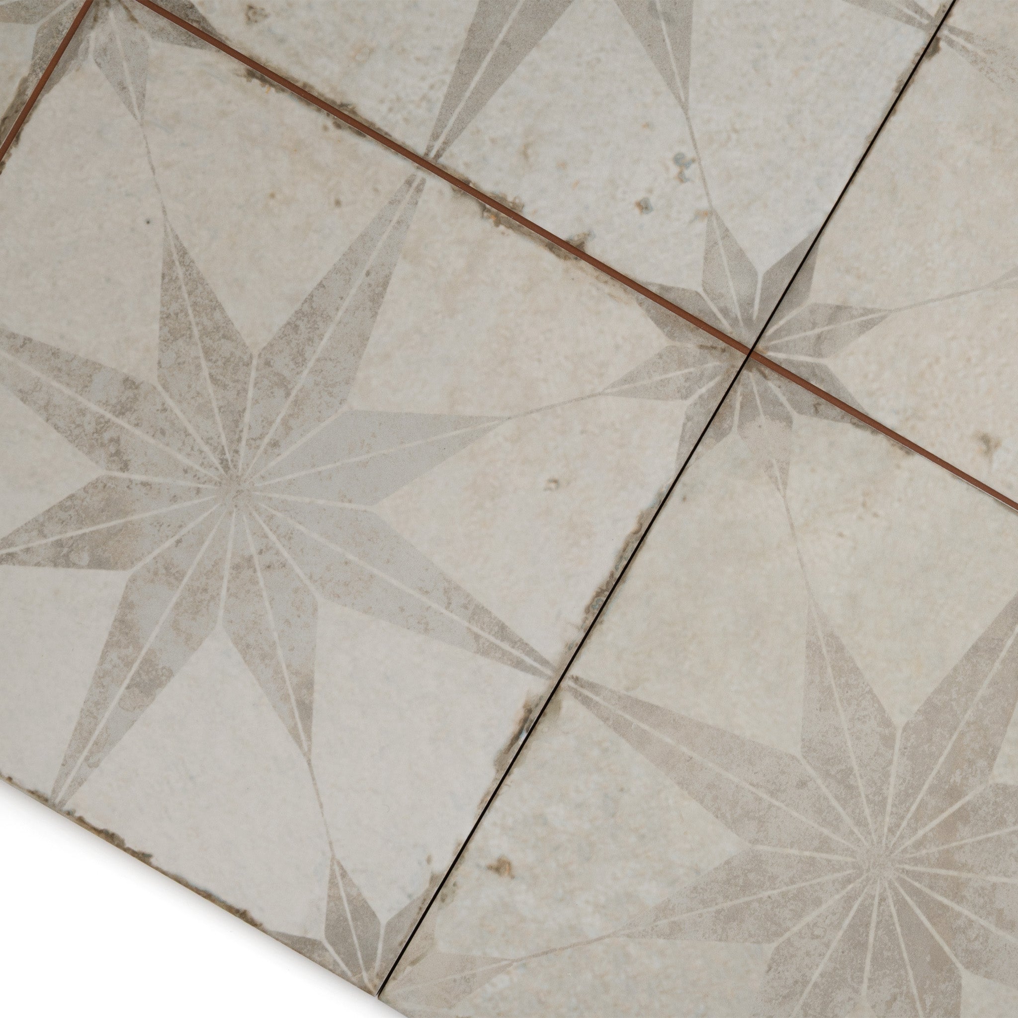 Heritage Star White Patterned Tile
