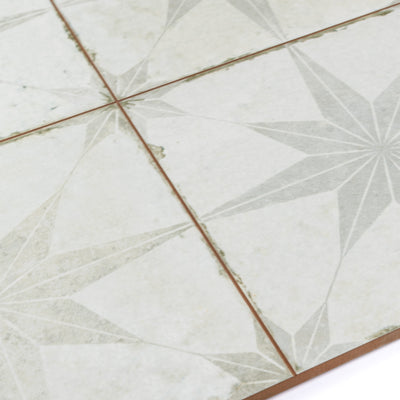 Heritage Star White Patterned Tile