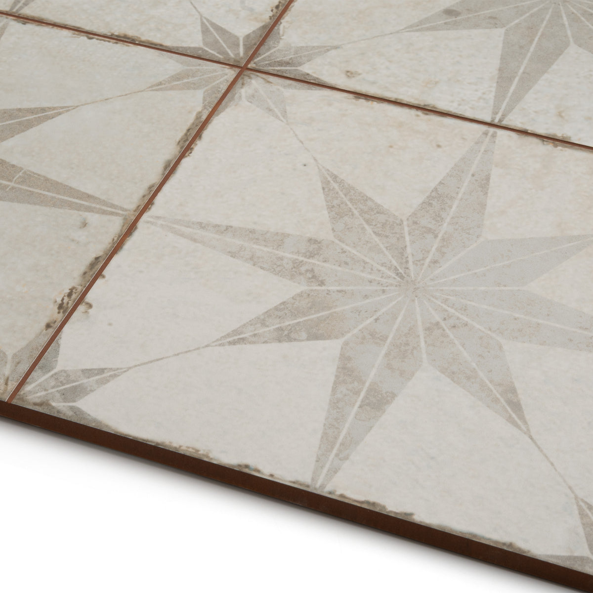 Heritage Star White Patterned Tile