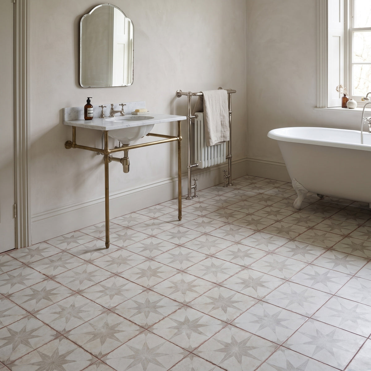 Heritage Star White Patterned Tile