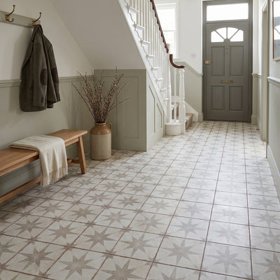 Heritage Star White Patterned Tile