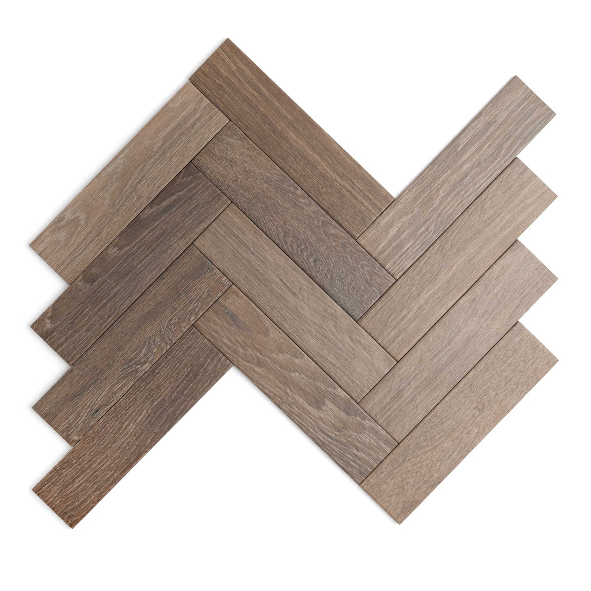 Herringbone Brown Wood Effect Tile