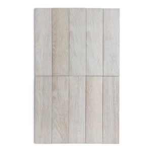 Herringbone White Wood Effect Tile