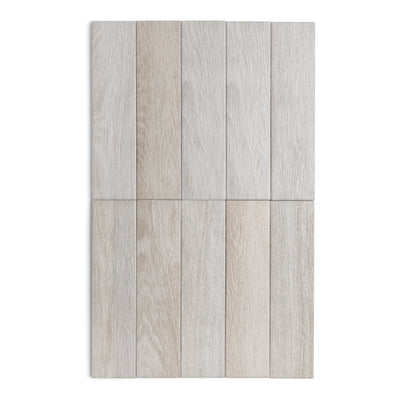 Herringbone White Wood Effect Tile