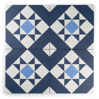 Melville Blue Patterned Tile