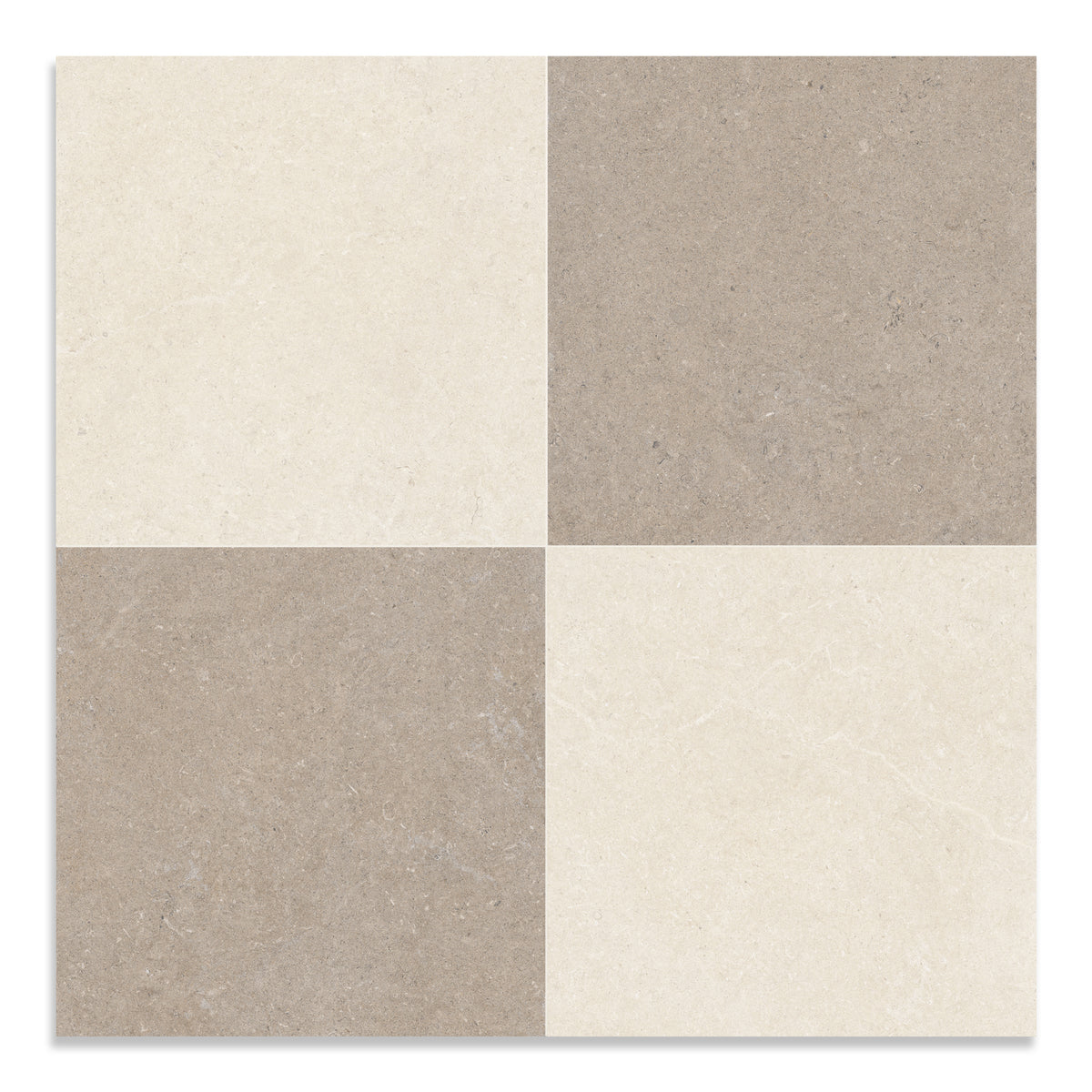 Limestone Dark Chequerboard Tile