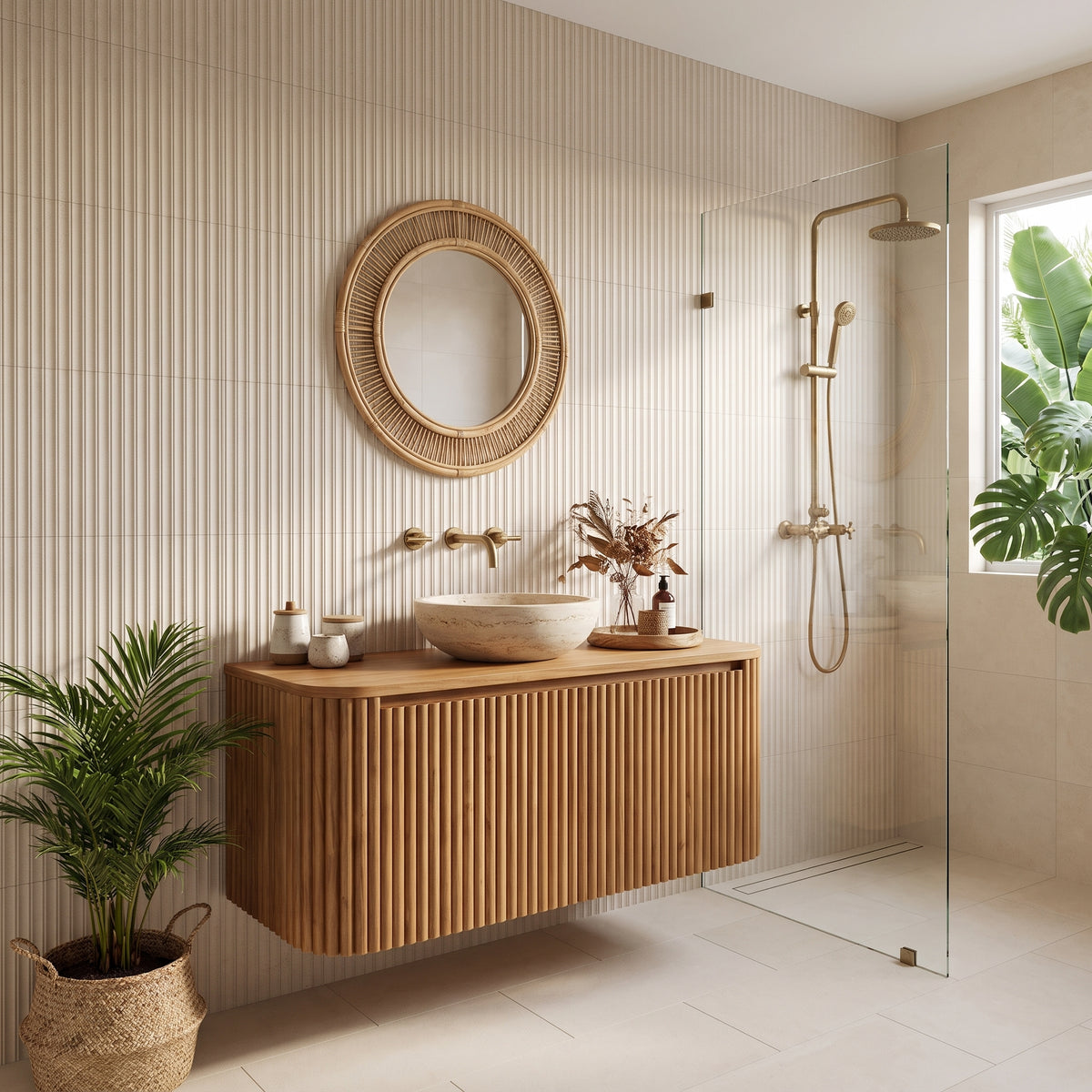 Locke Almond Decor Tile