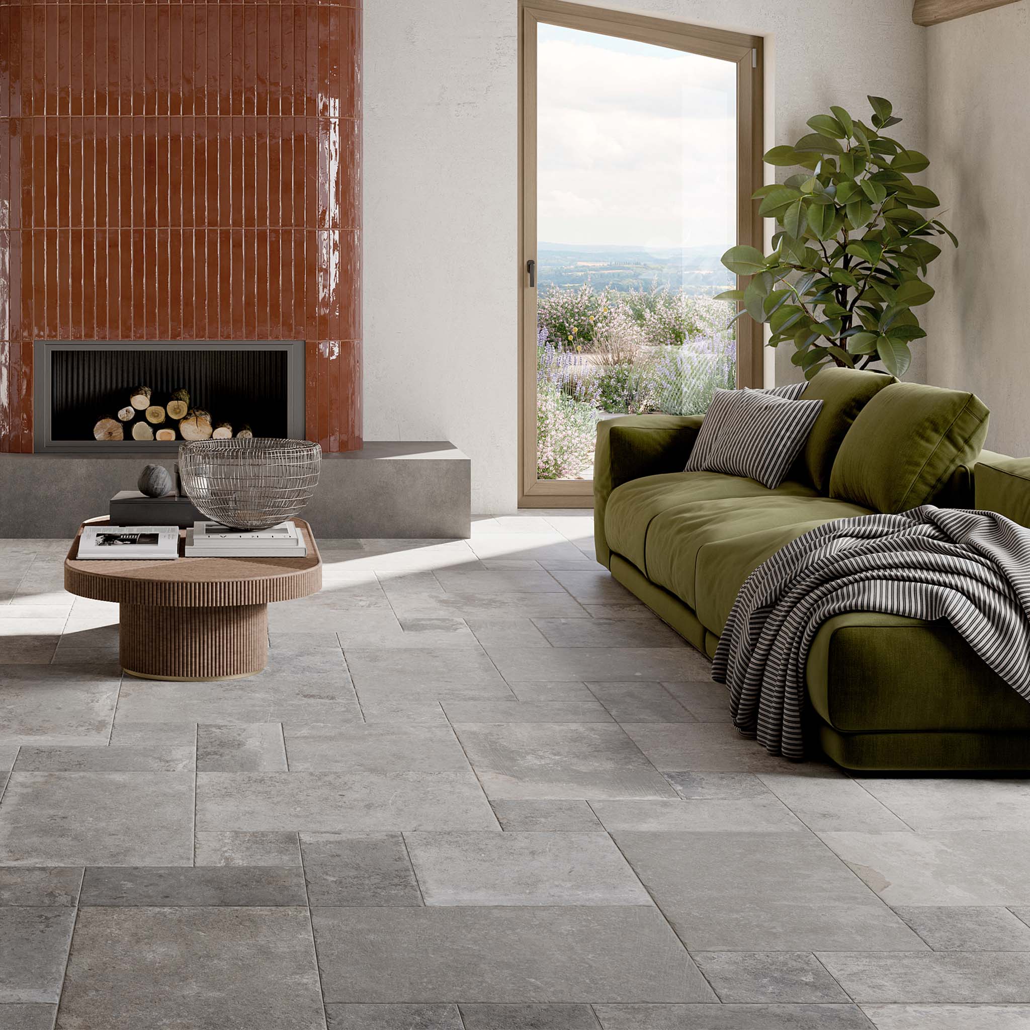 Light Grey Living Room Tile Floor Grey Porcelain Tile – MILE®stone