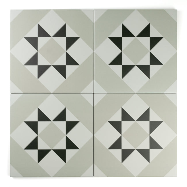 Melville Grey Patterned Tile