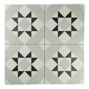 Melville Grey Patterned Tile