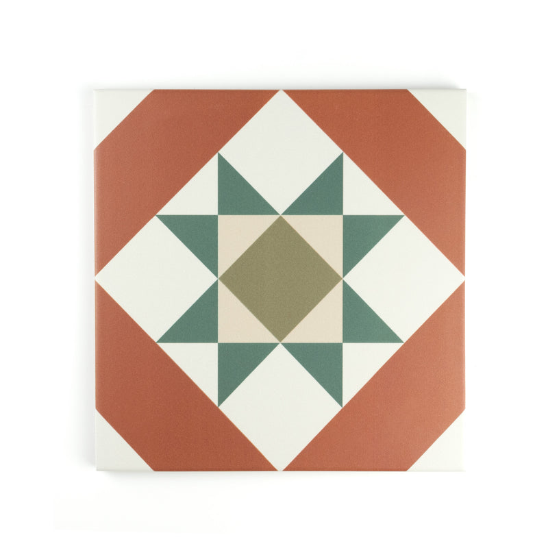 Melville Red Patterned Tile – Porcelain Superstore