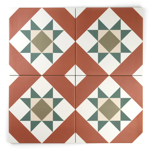 Melville Red Patterned Tile