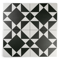 Melville White Patterned Tile