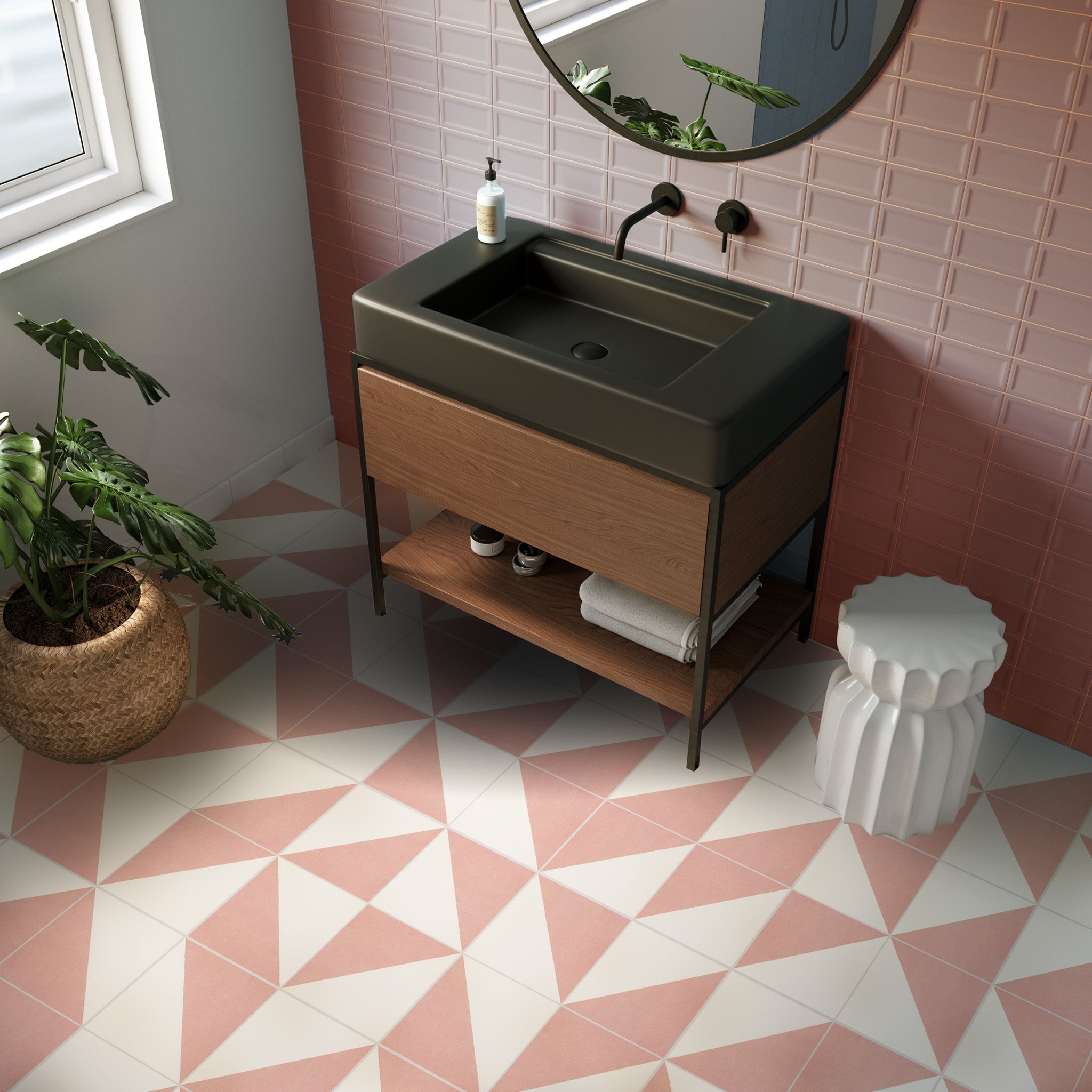 Ezra Pink Patterned Tile