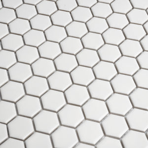 Microhex White Mosaic Tile