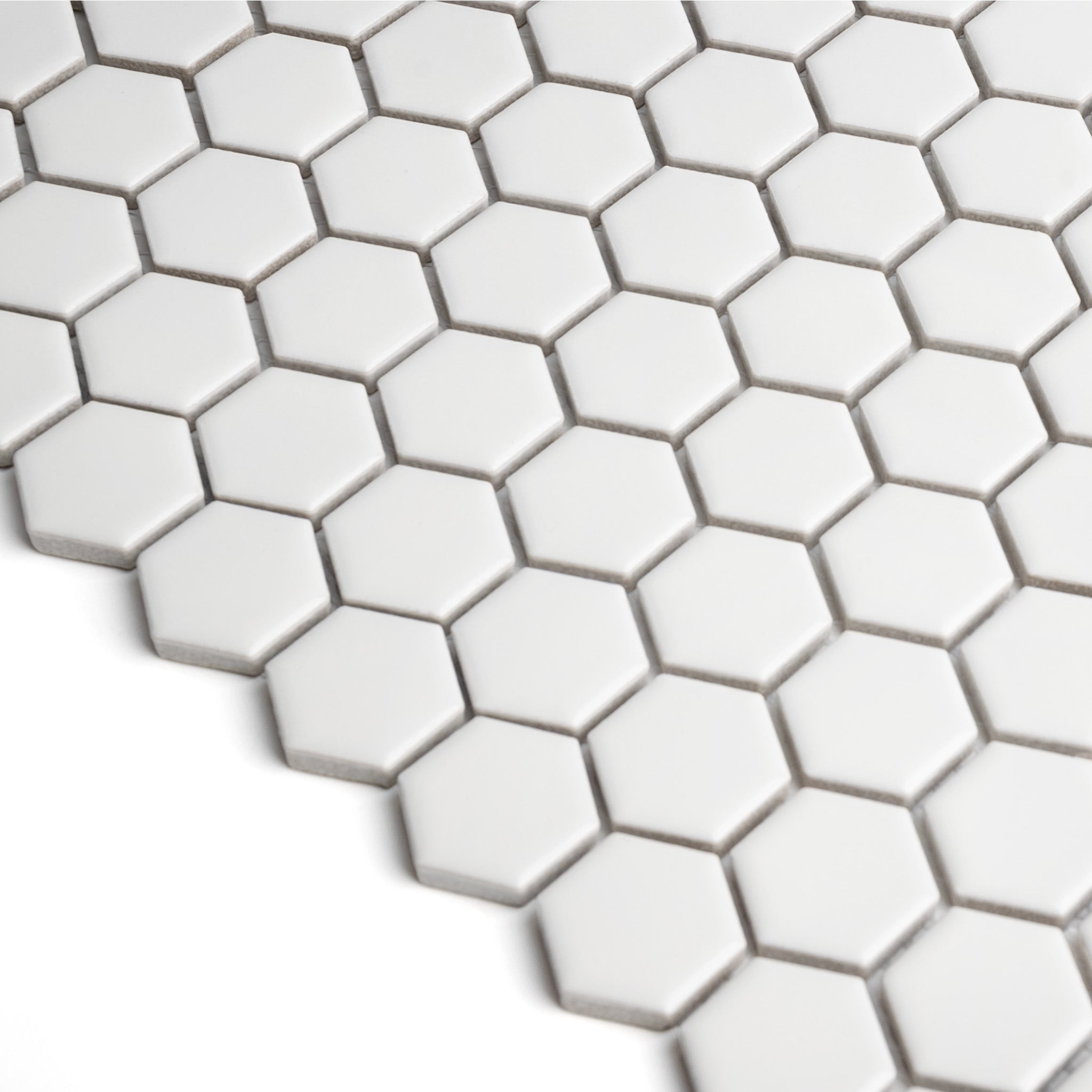 Microhex White Mosaic Tile