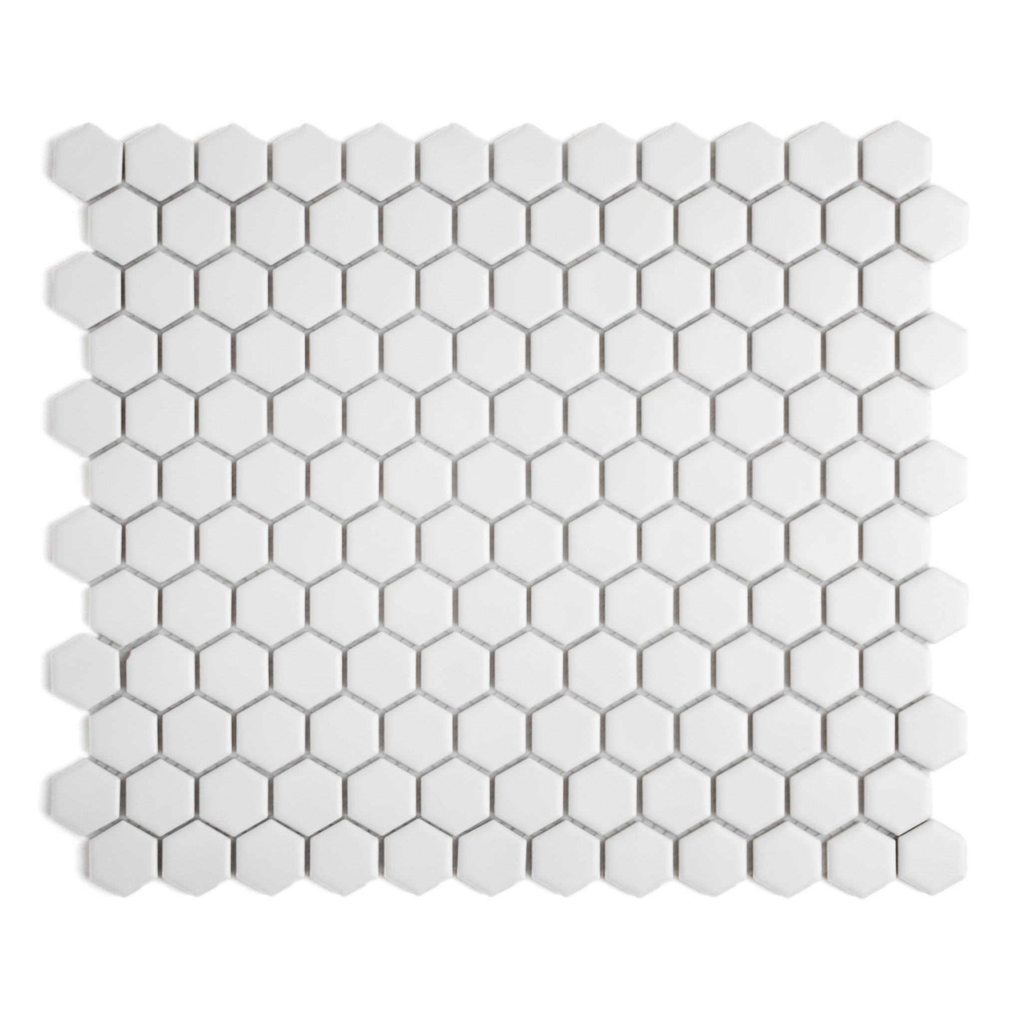 Microhex White Mosaic Tile