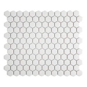 Microhex White Mosaic Tile