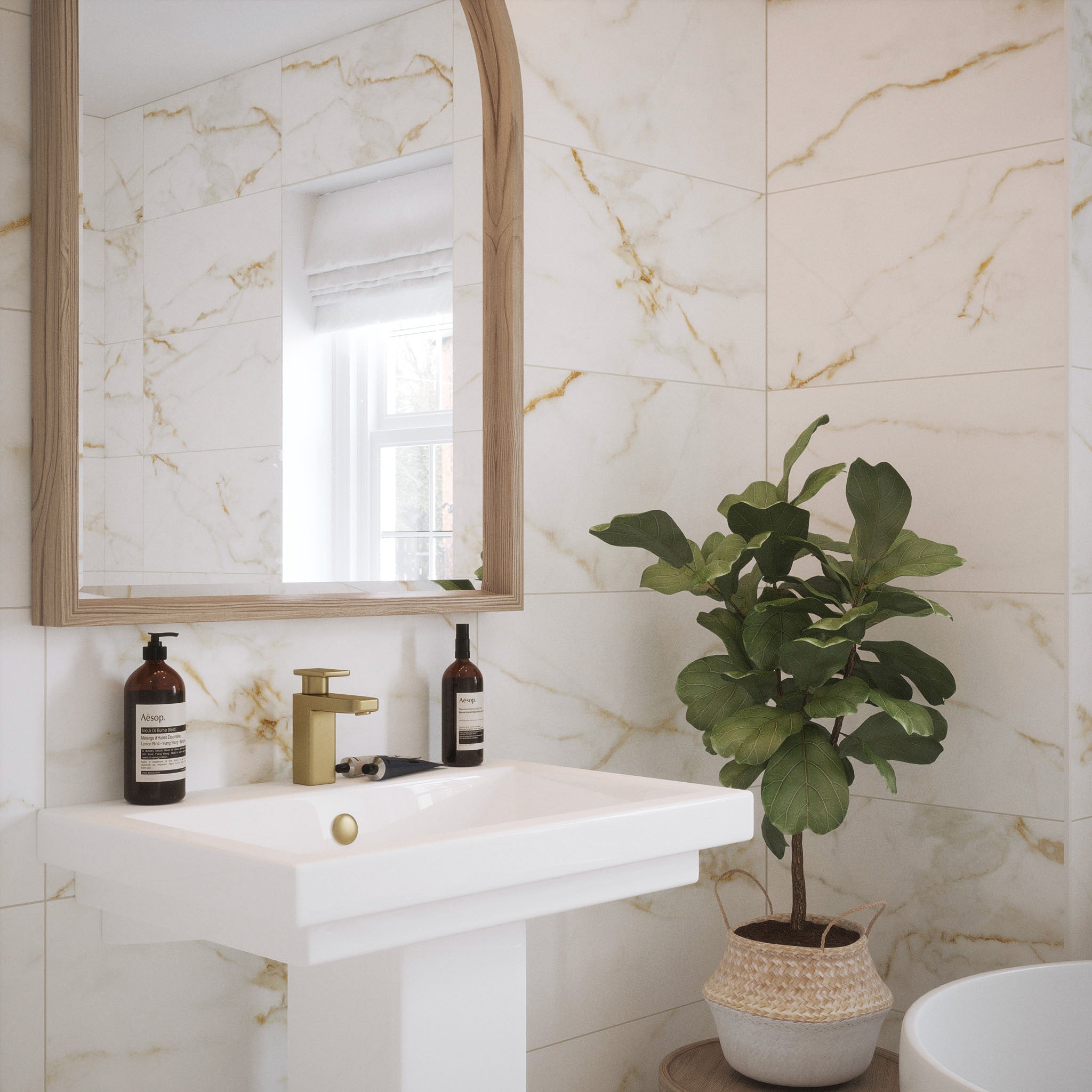 Ceramic Mosaic Tile Mat White – Kitchen Bath Shower Wall WB11F-0102