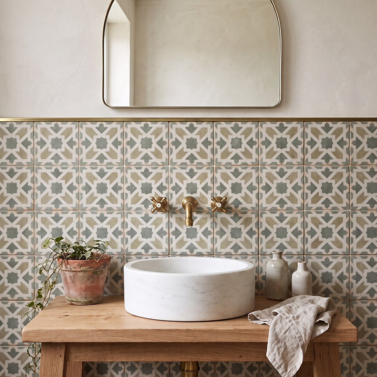 Moorish Verde Patterned Tile