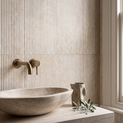 Pantheon Ivory Fluted Tile