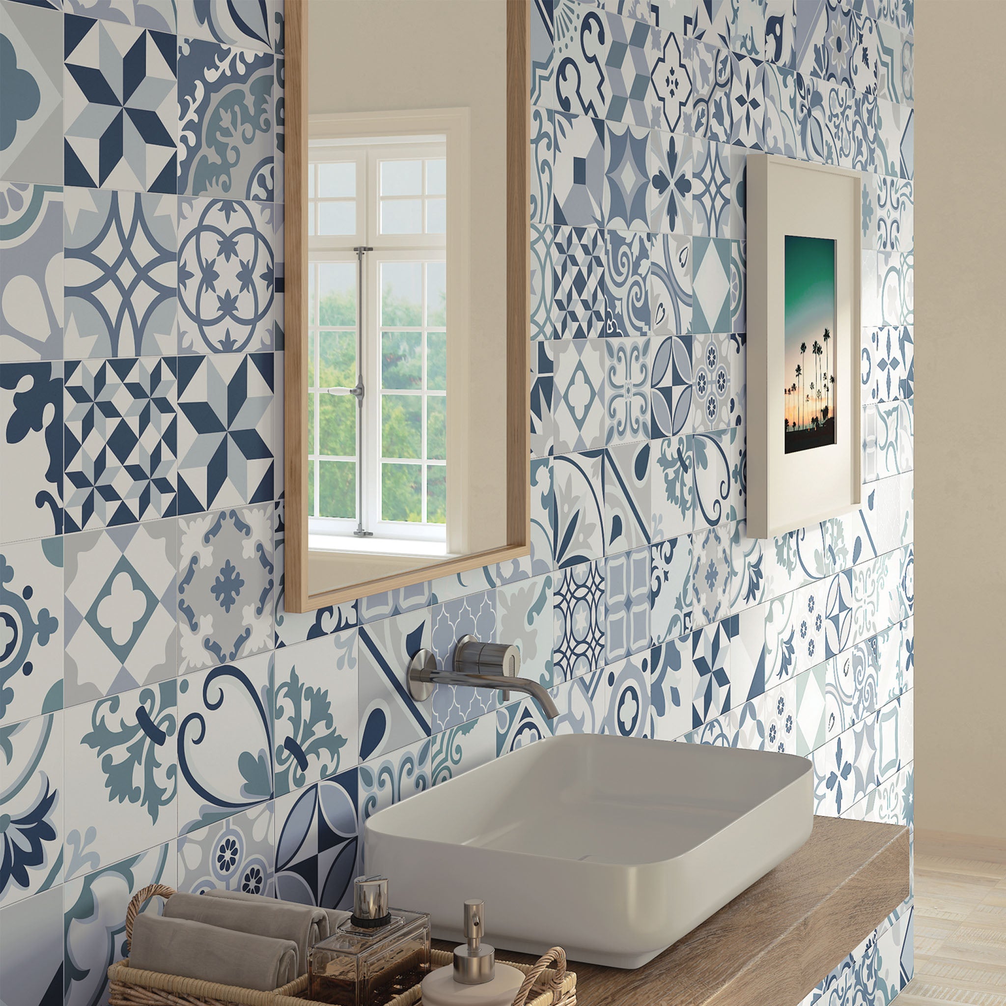 Saigon Blue Patterned Tile