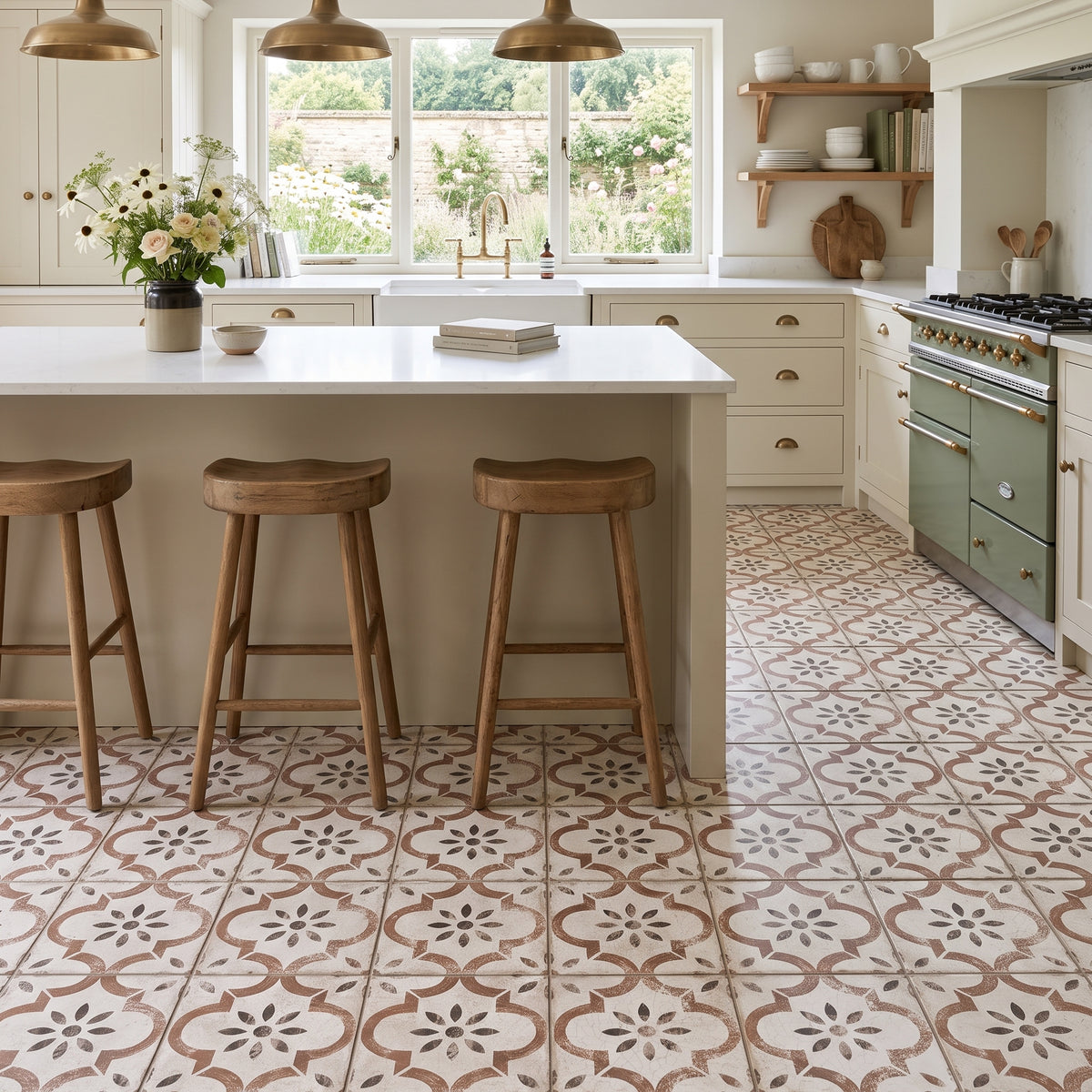 Salcombe Cotto Patterned Tile