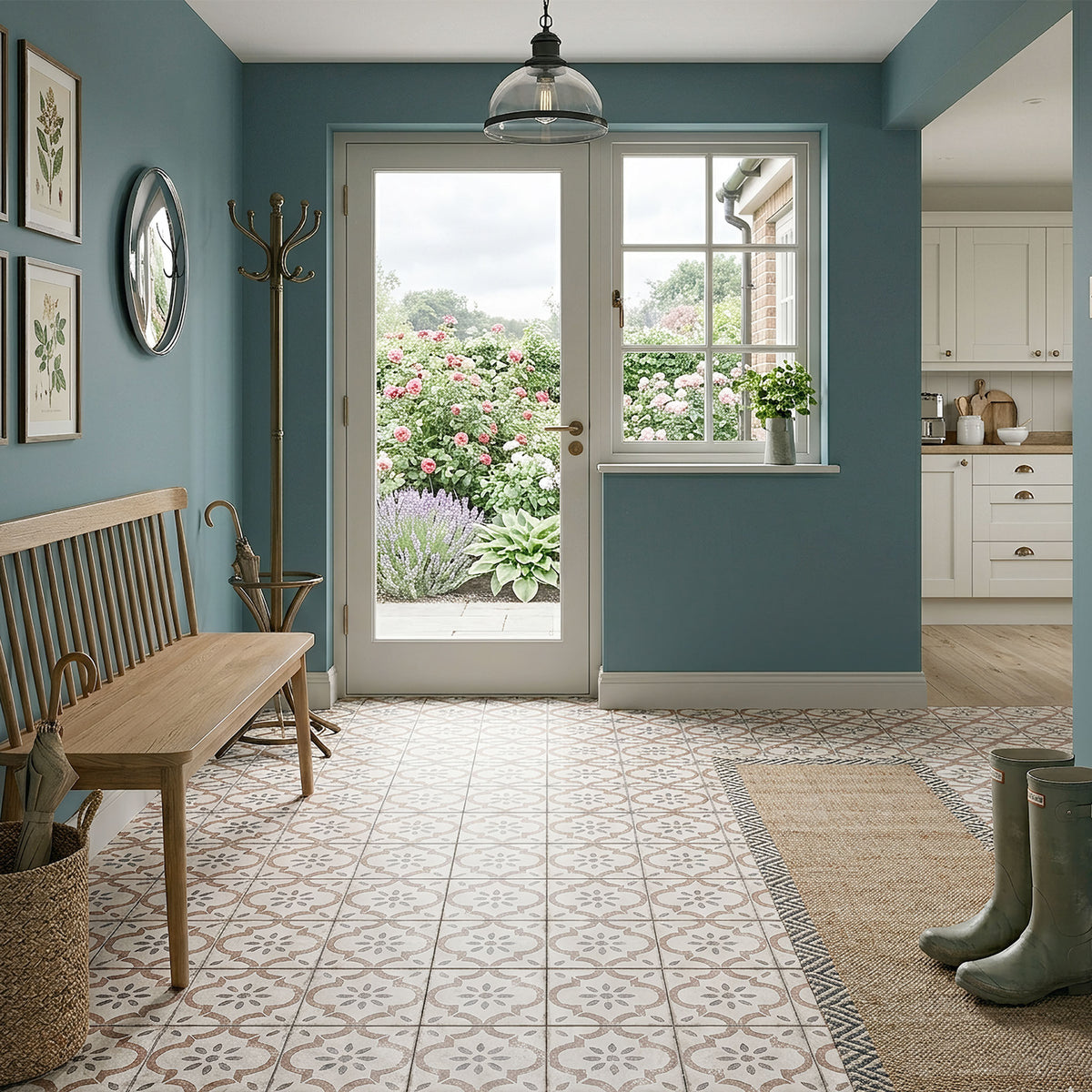 Salcombe Cotto Patterned Tile