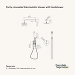 Purity Concealed Thermostatic Shower With Handshower