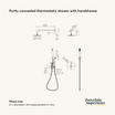 Purity Concealed Thermostatic Shower With Handshower