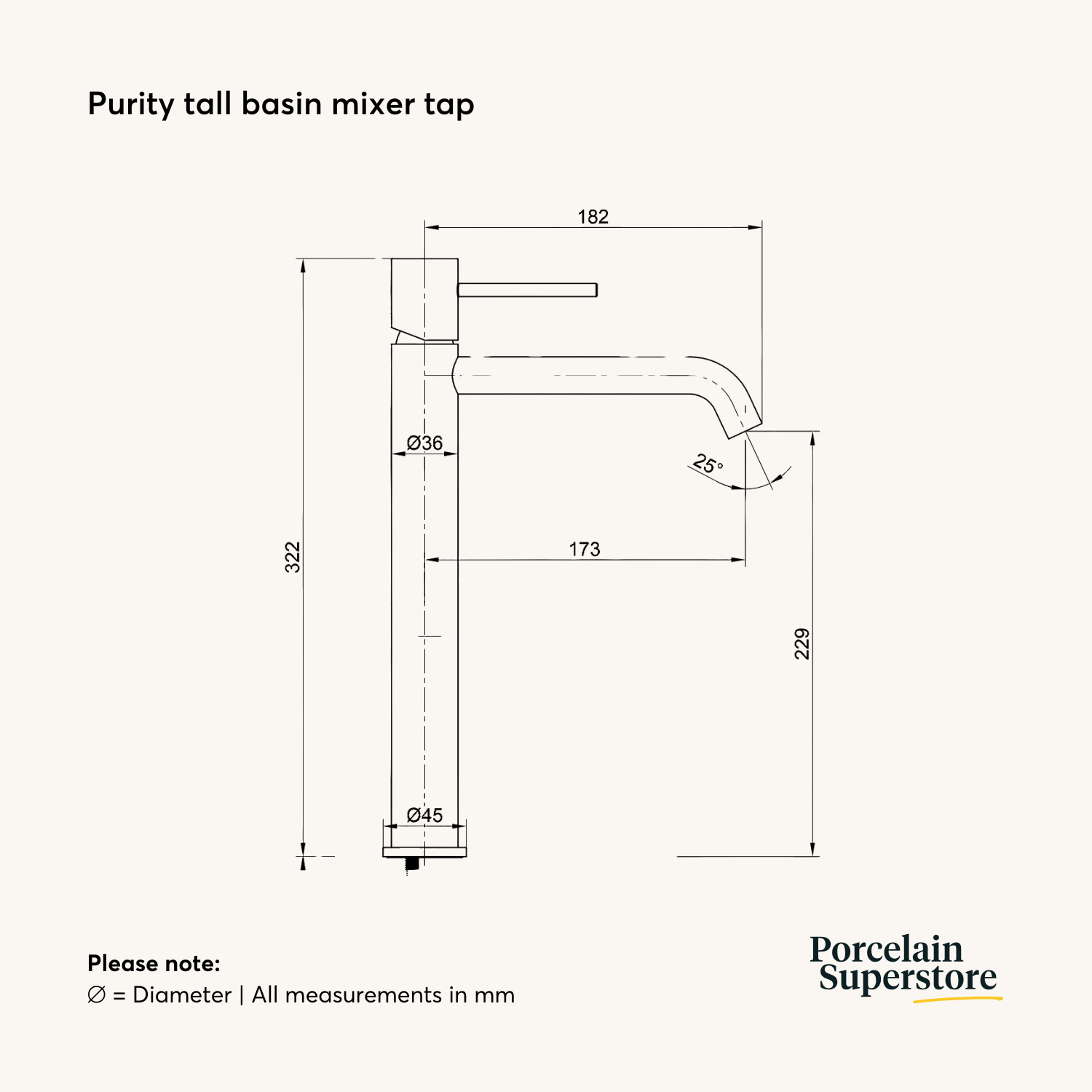 Purity Tall Basin Mixer Tap