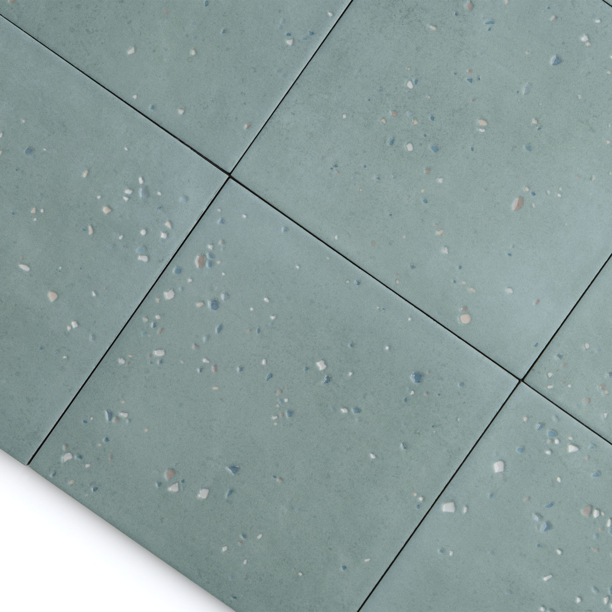 Starburst Teal Terrazzo Tile
