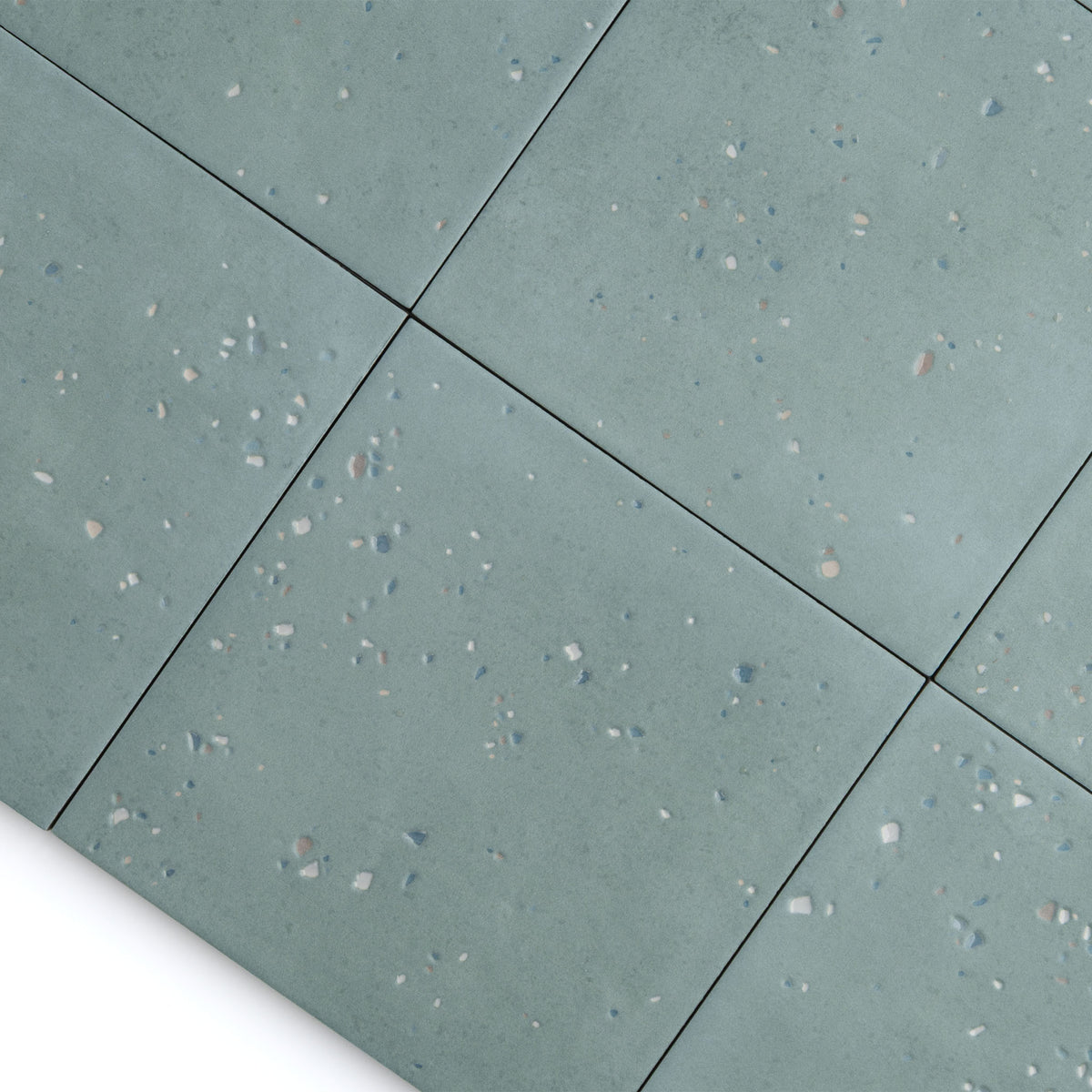 Starburst Teal Terrazzo Tile