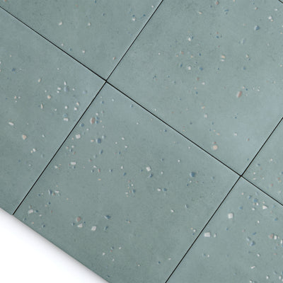 Starburst Teal Terrazzo Tile