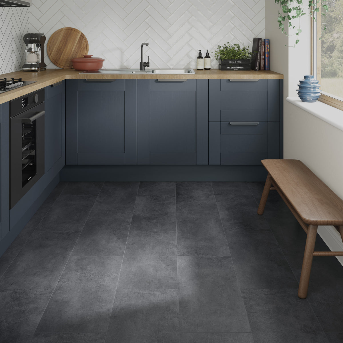 Storm Anthracite Luxury Vinyl Tile