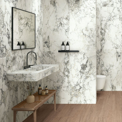 Sloane Marble Fluted Tile