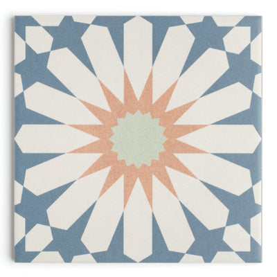Tropez Blue Patterned Tile